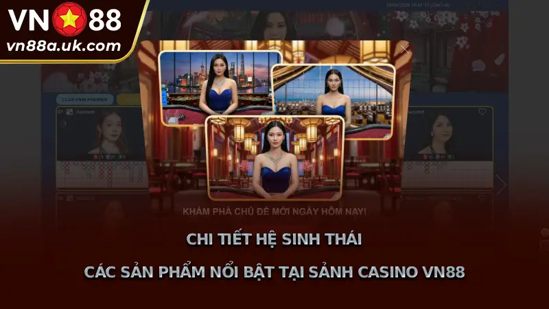 Casino VN88 - Sảnh Live Casino Uy Tín #1 | Dealer Người Thật Chi Tiết Hệ Sinh Thái Các Sản Phẩm Nổi Bật Tại Sảnh Casino VN88