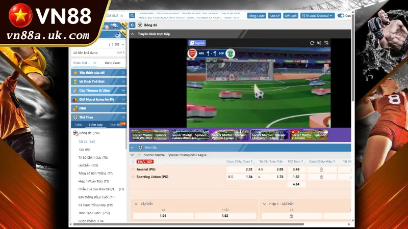 Saba Thể Thao VN88 Cách Chốt Kèo Thể Thao Đỉnh Cao 2026 Kho Game Saba Thể Thao VN88 Minh Bạch Tỷ Lệ Payout 24/7
