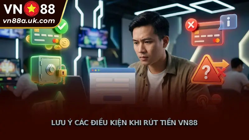 Hướng Dẫn 4 Cách Rút Tiền VN88, Thanh Khoản Siêu Tốc 24/7 Lưu Ý Các Điều Kiện Khi Rút Tiền VN88